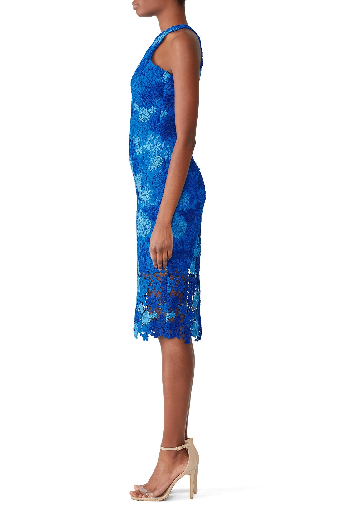 Blue Floral Lace Sheath by Alexia Admor 1