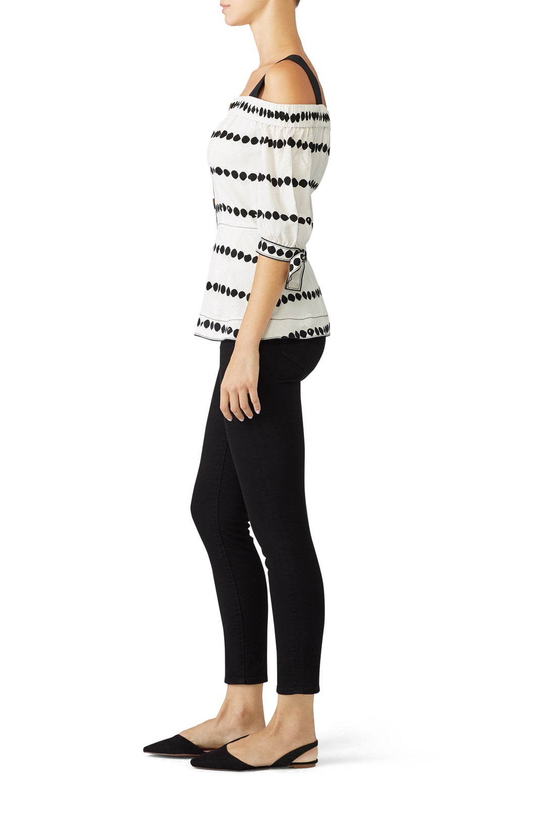 Soft White Dotted Top by Derek Lam 10 Crosby 1