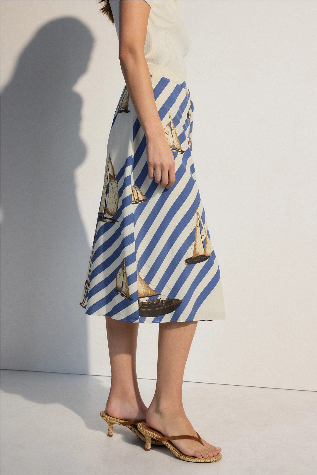 Sailboat Print Midi Skirt by Lauren Ralph Lauren 1