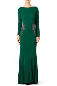 Kelly Green Gown by Badgley Mischka