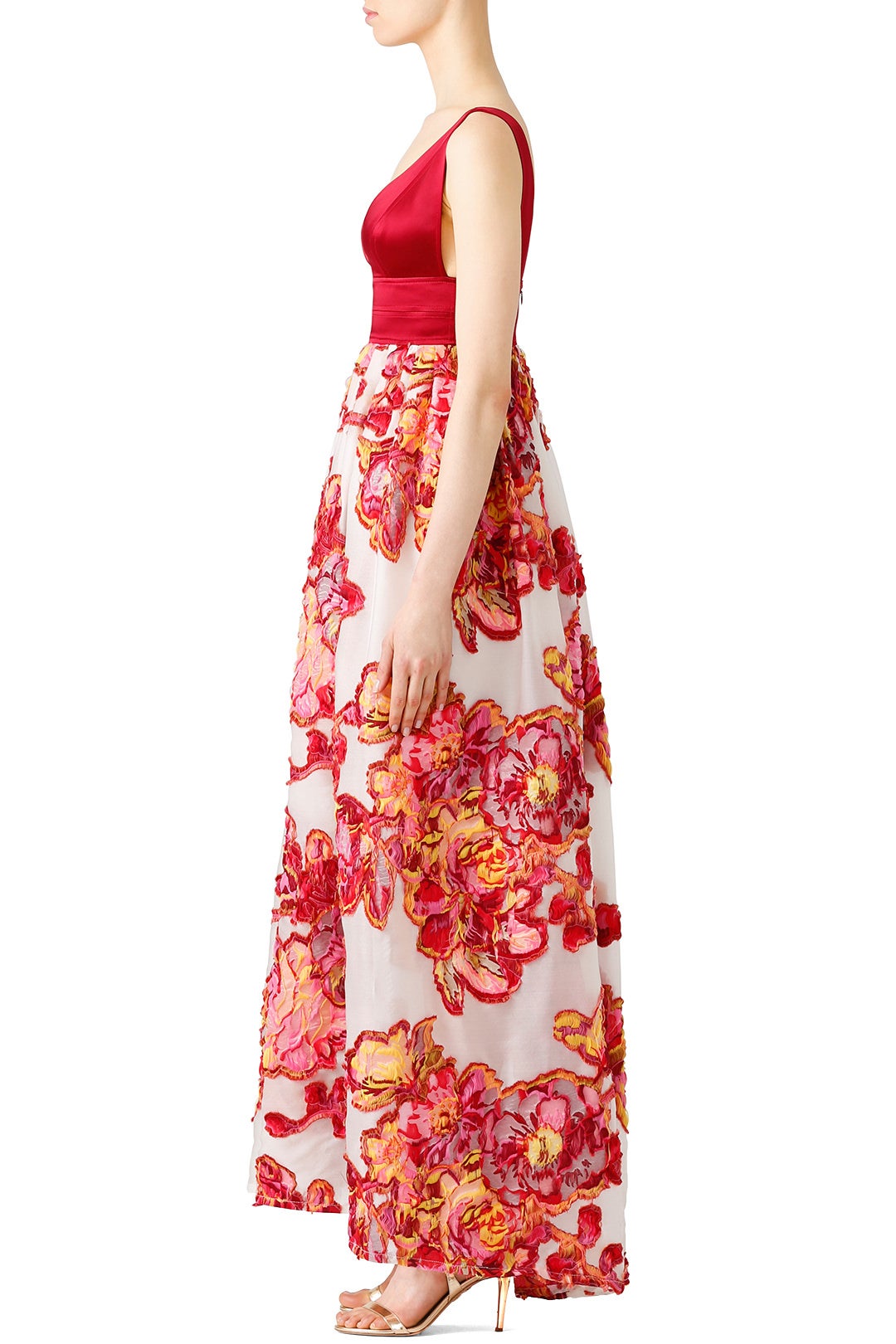 Red Plunging Neck Gown by Christian Pellizzari 2