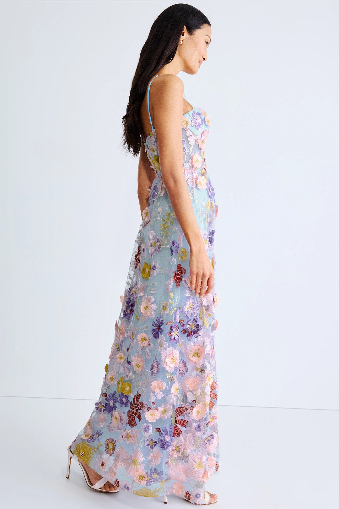 Floral Embroidered Gown by Ieena for Mac Duggal 1