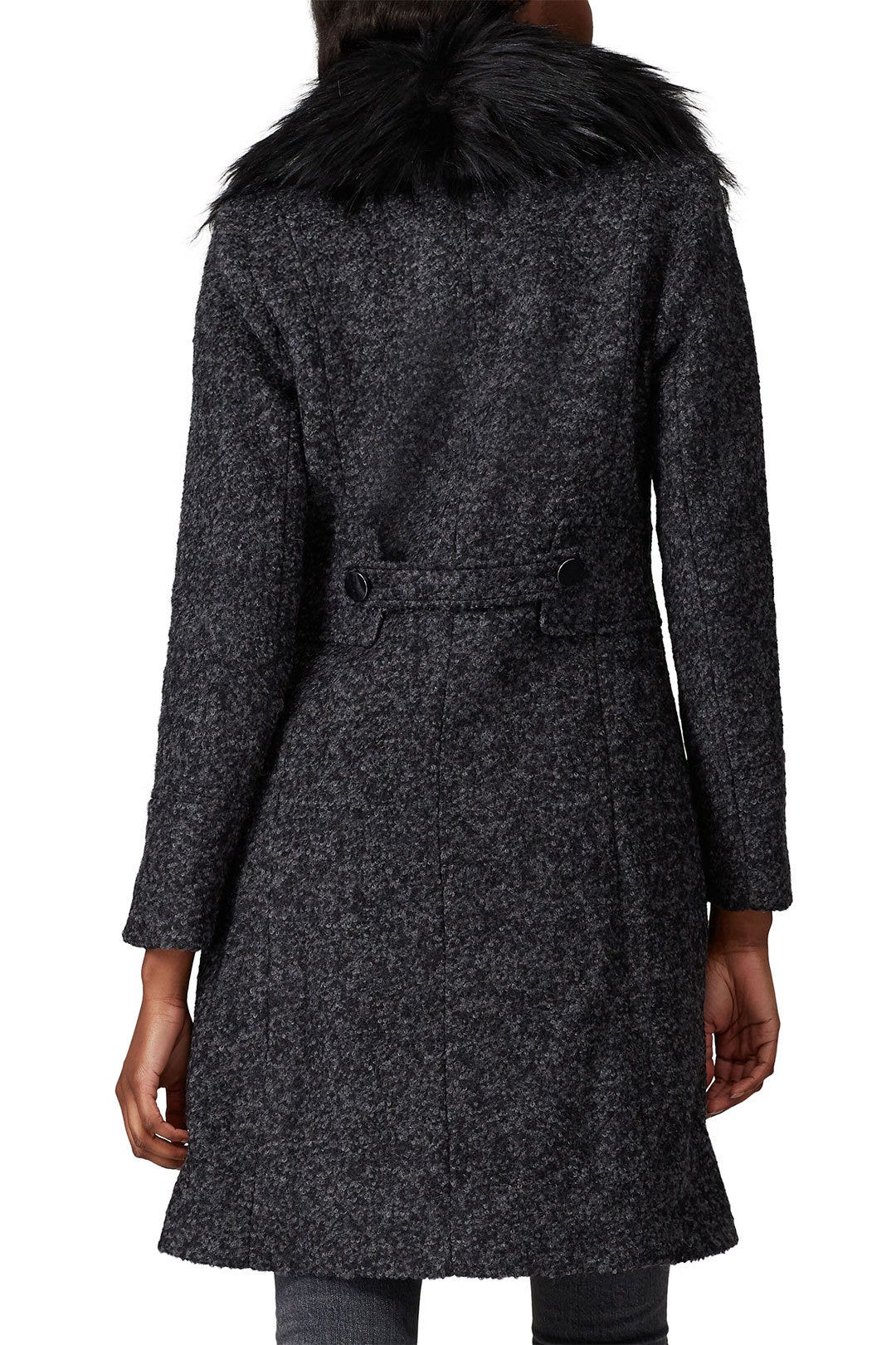 Charcoal Flat Boucle Coat by NVLT 1