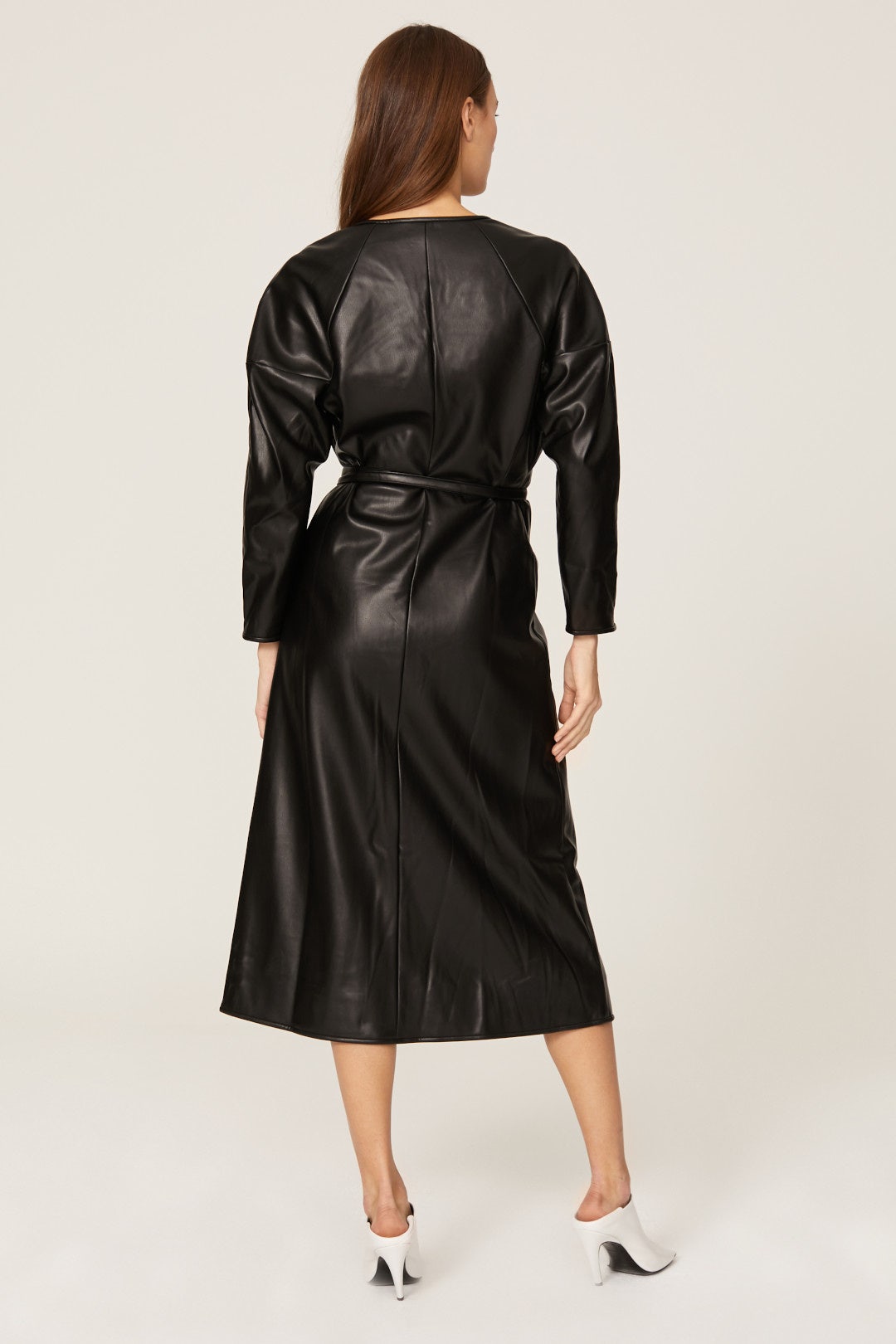 Faux Leather Wrap Dress by Proenza Schouler White Label 2