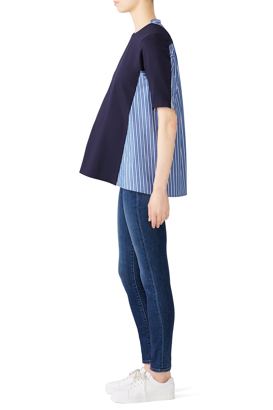 Navy Stripe Maternity Top by Slate & Willow 1