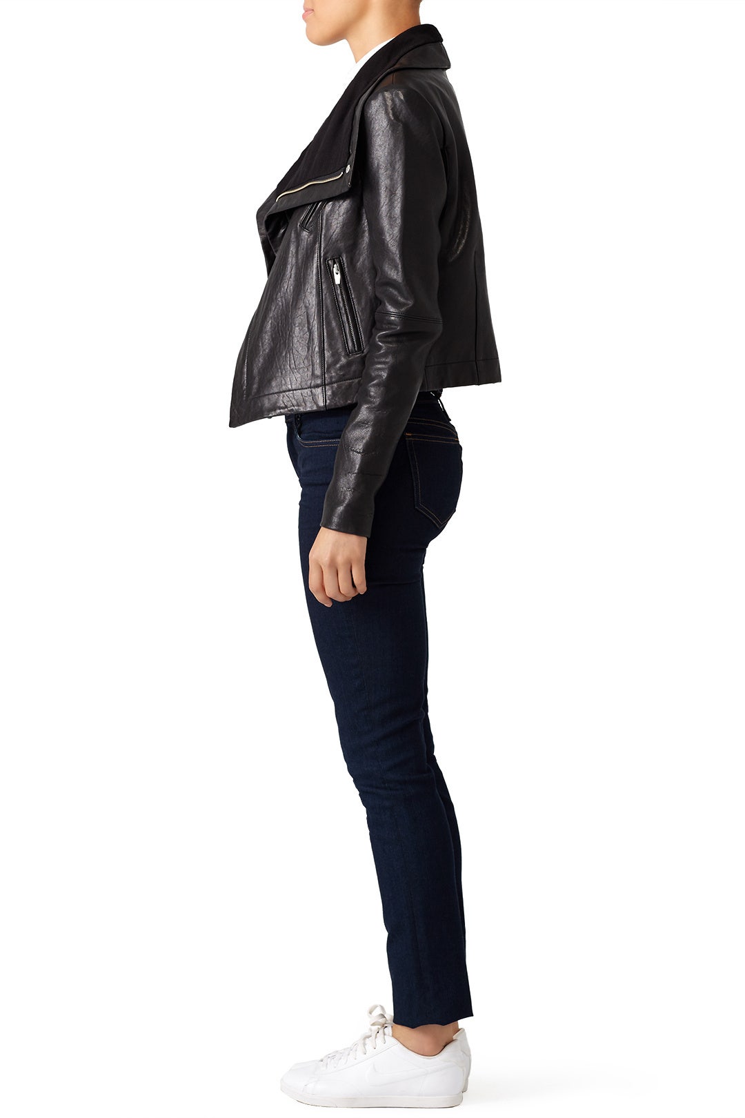 Max Classic Bubble Leather Jacket by VEDA 2