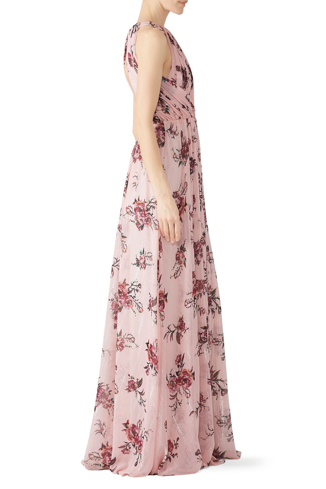 Blush Floral Halter Gown by Marchesa Notte Bridesmaid 2