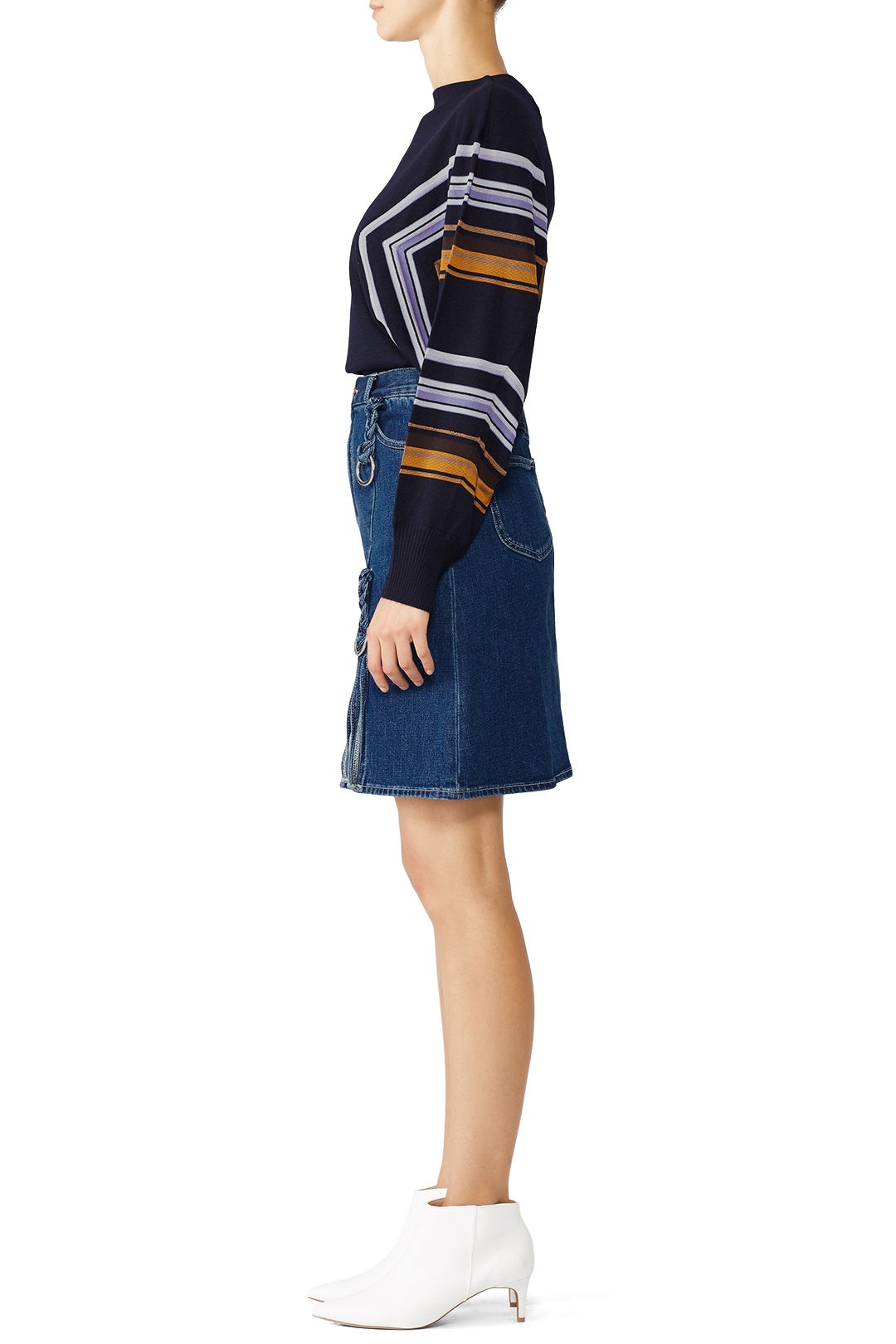 Braided Denim Skirt by See by Chloé 2