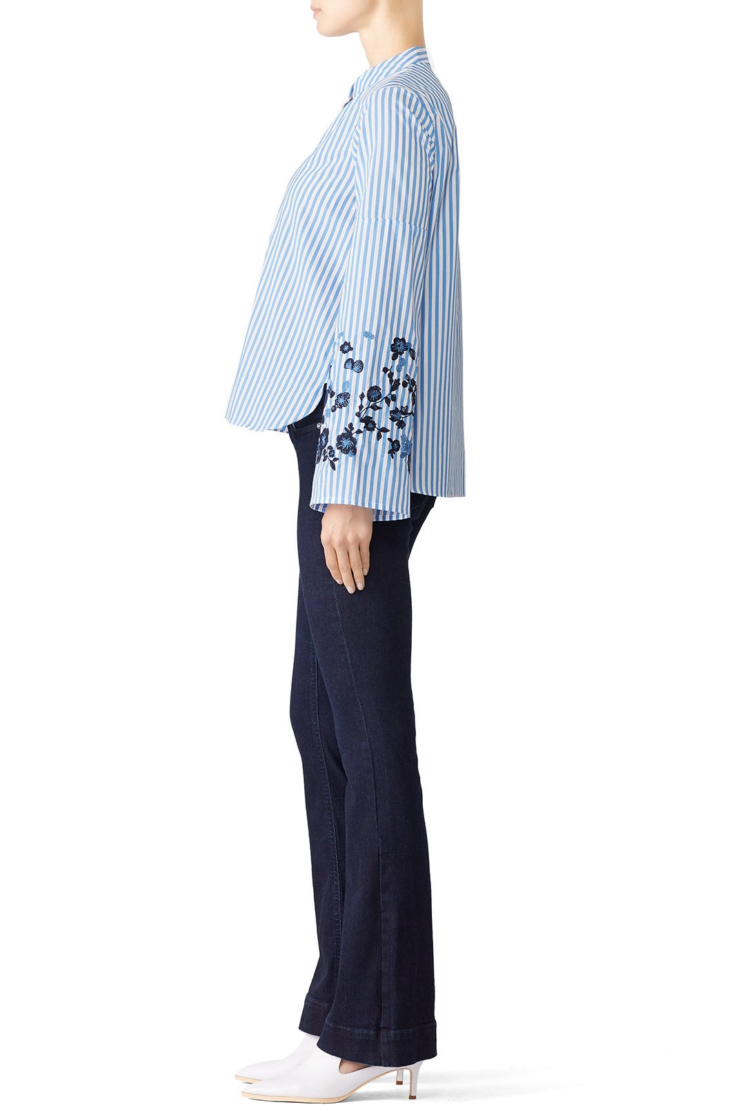 Striped Embroidered Top by Slate & Willow 1