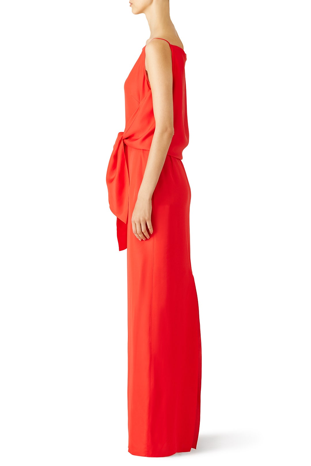 Red Silk Cady Wrap Front Gown by Nina Ricci 2