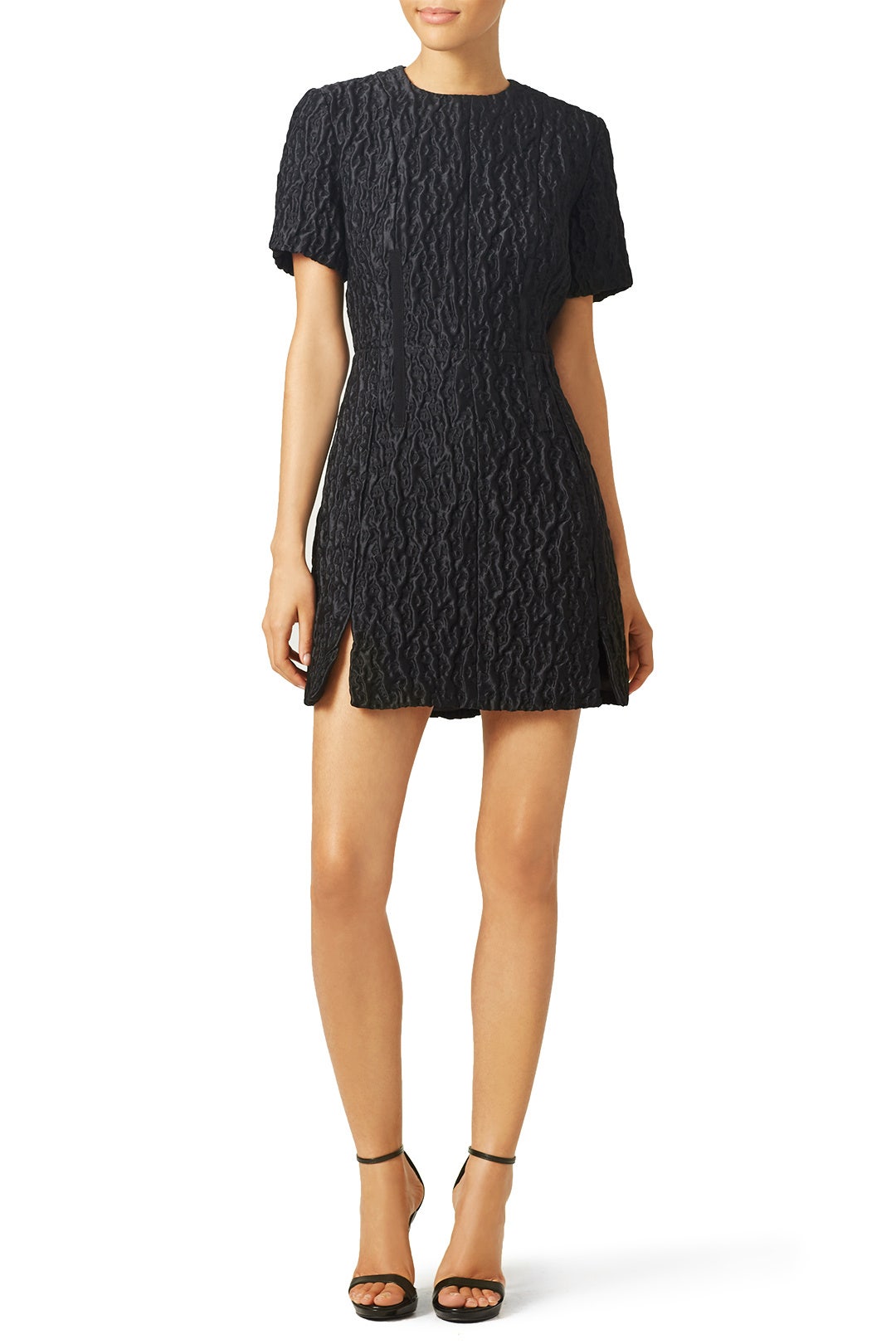 Black Robe Gauffre Dress by Carven 1