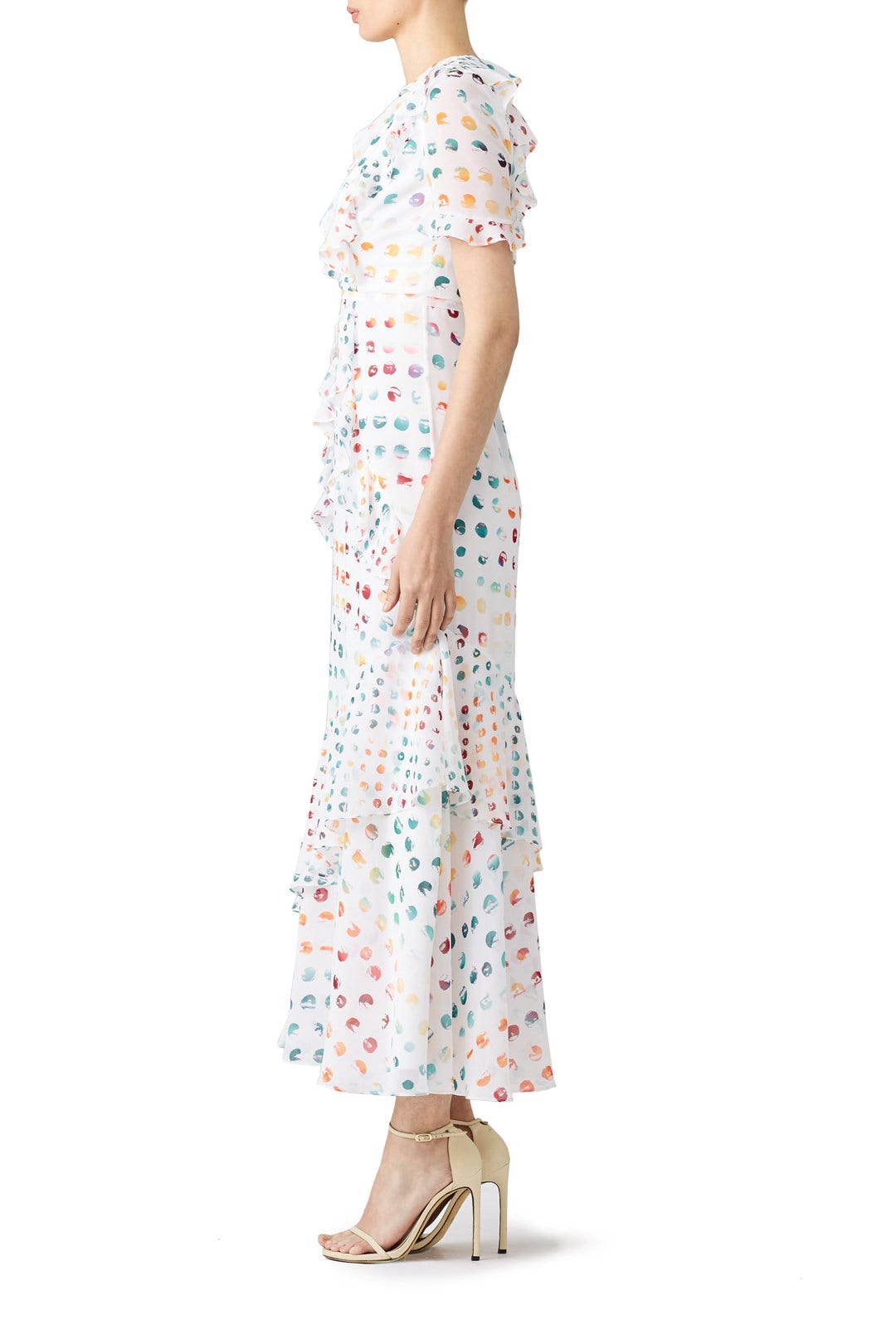 Multi Polka Dot Maxi by ML Monique Lhuillier 2