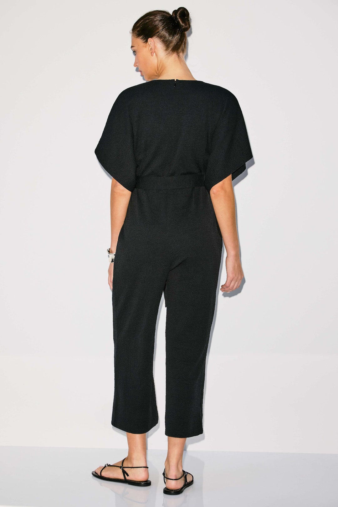 Textured Knit Crepe Jumpsuit by N Natori 2