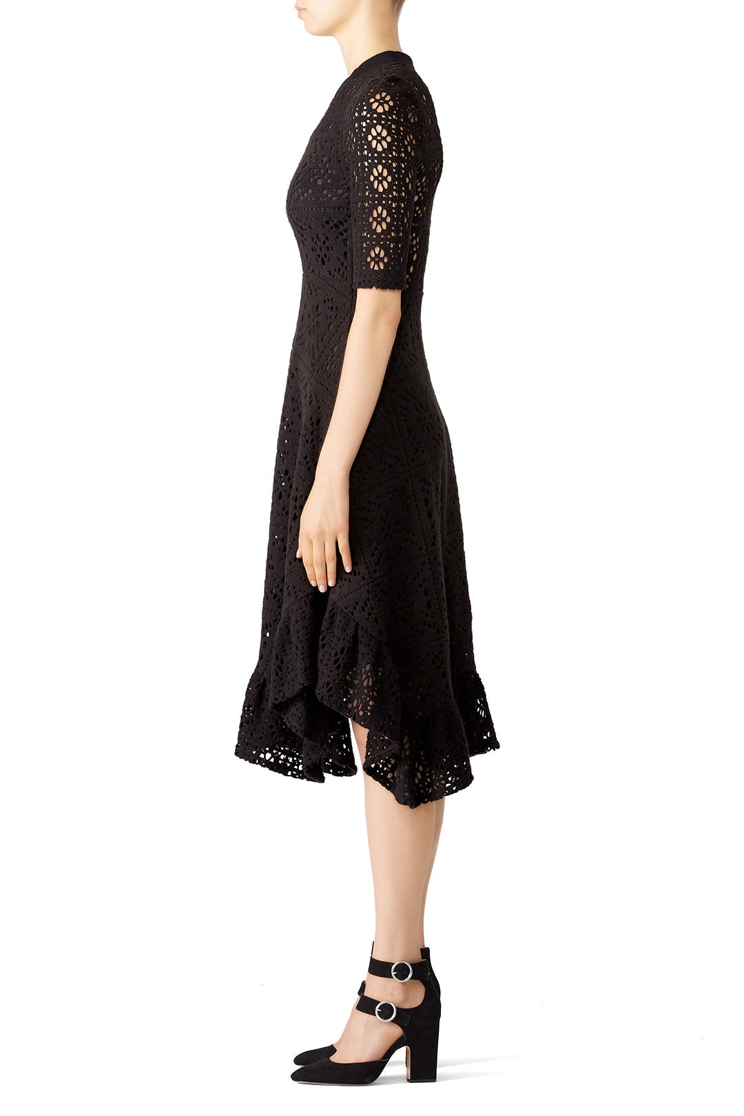Black Cutout Floral Dress by See by Chloé 2