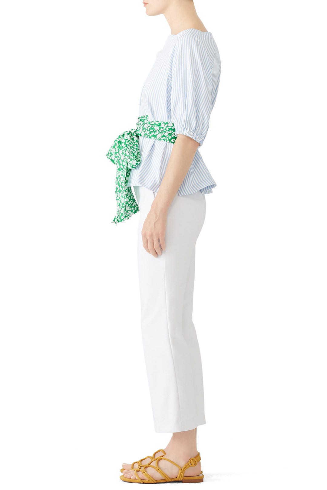 Menswear Stripe Suma Top by Tanya Taylor 2