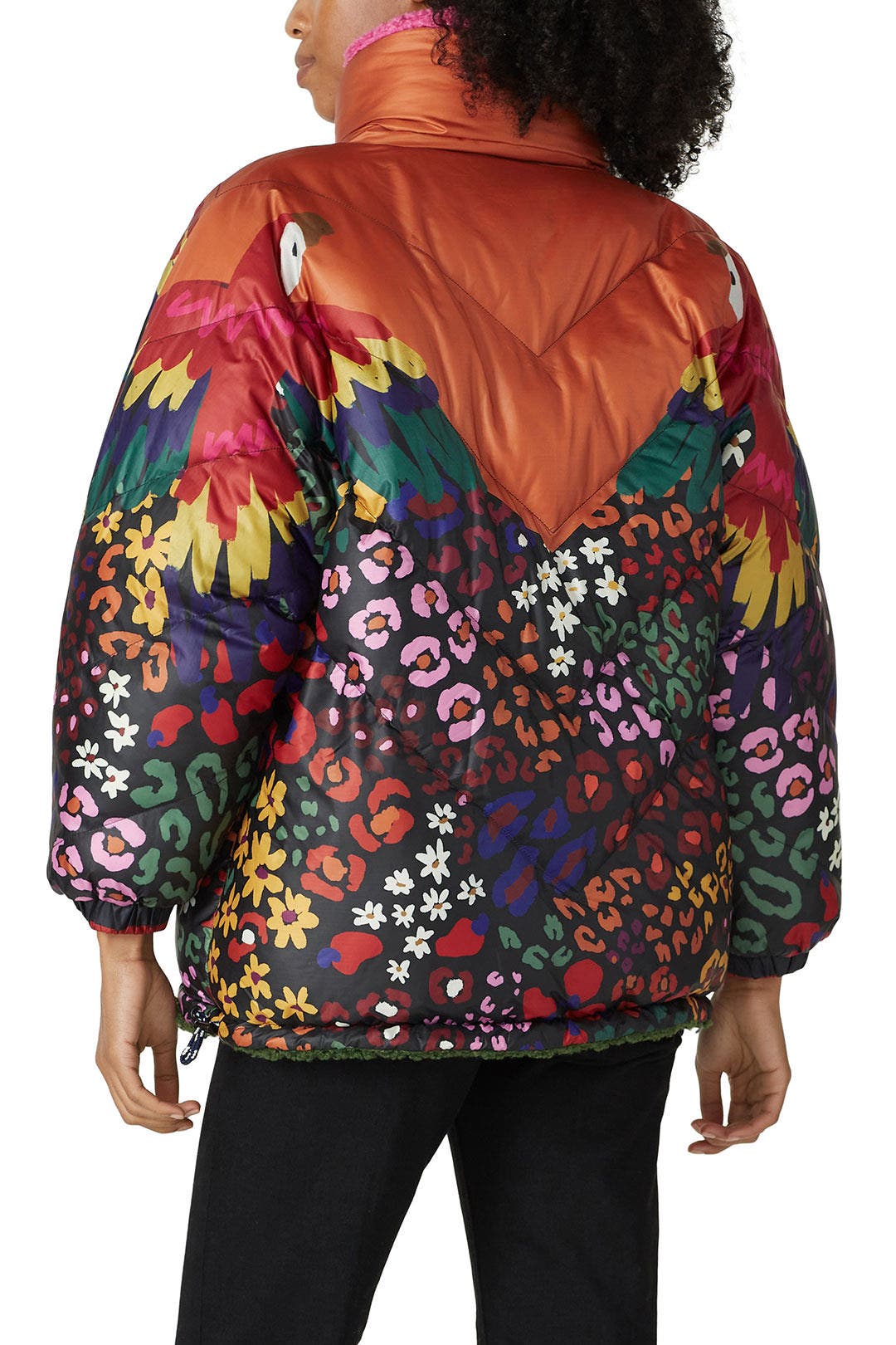 Printed Macaw Mixed Media Puffer by FARM Rio 2