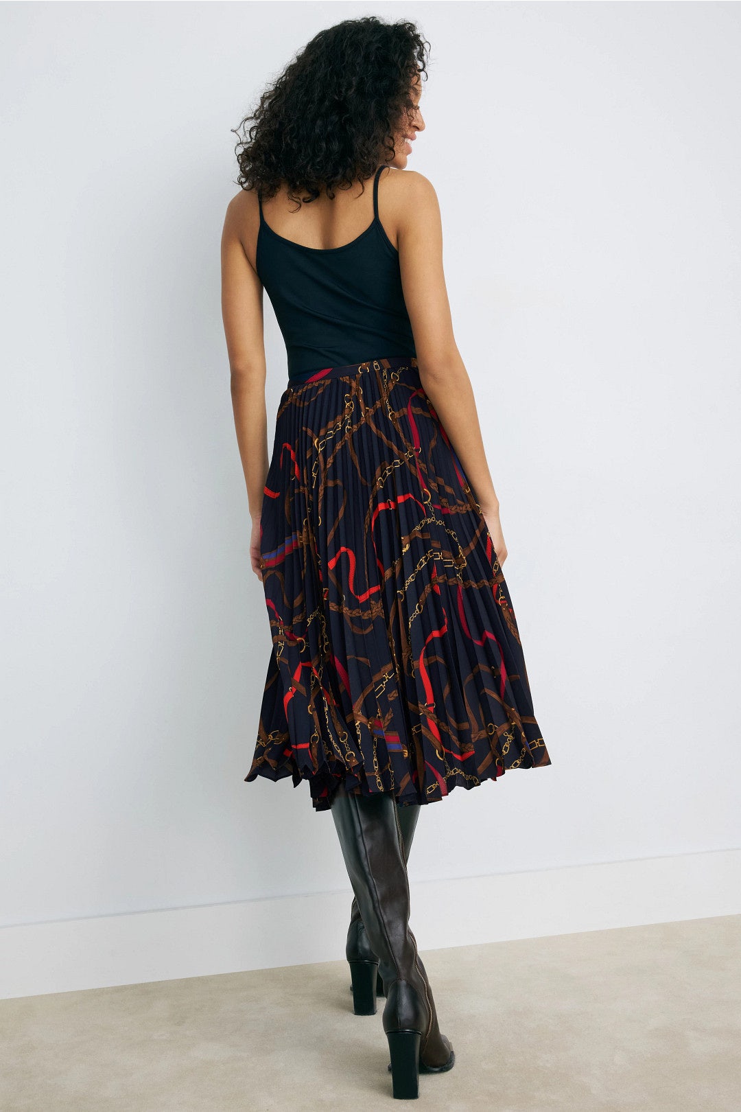Pleated Equestrian Print Midi Skirt by Lauren Ralph Lauren 2