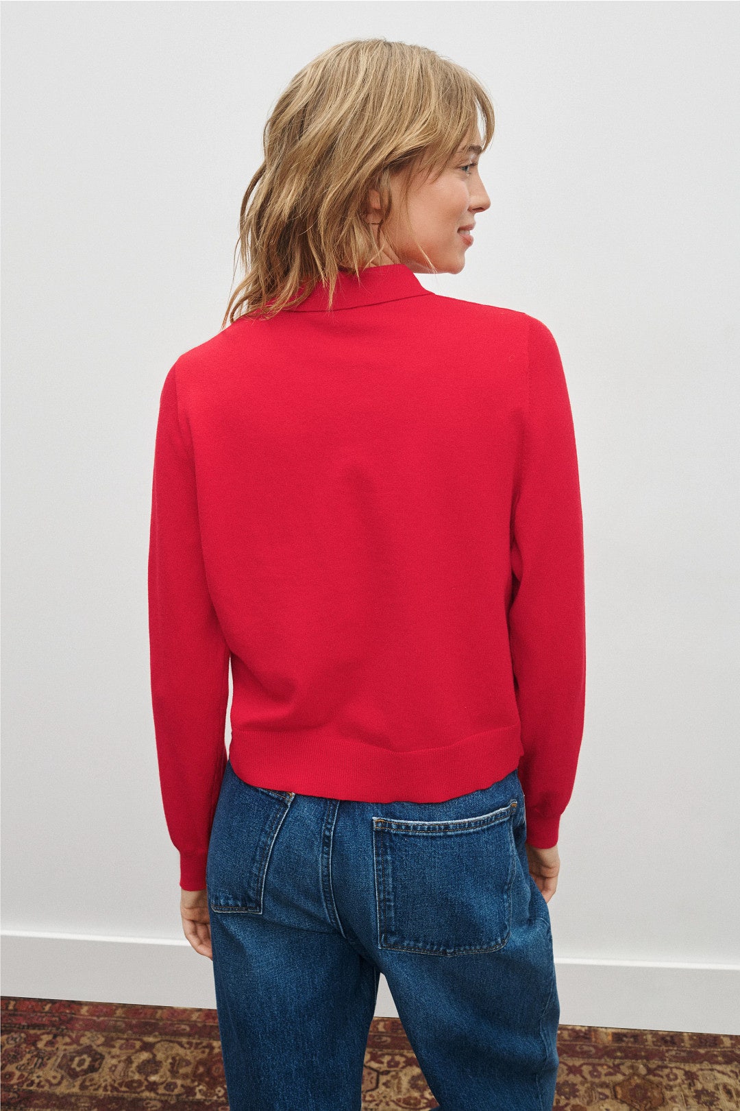 Phoebe Peachskin Polo Sweater by Splendid 2