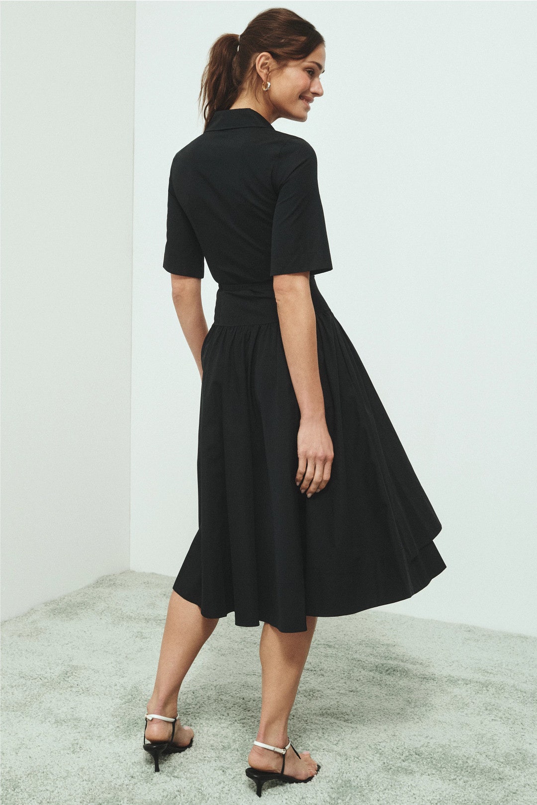 Short Sleeved Belted Dress by Co | Rent the Runway