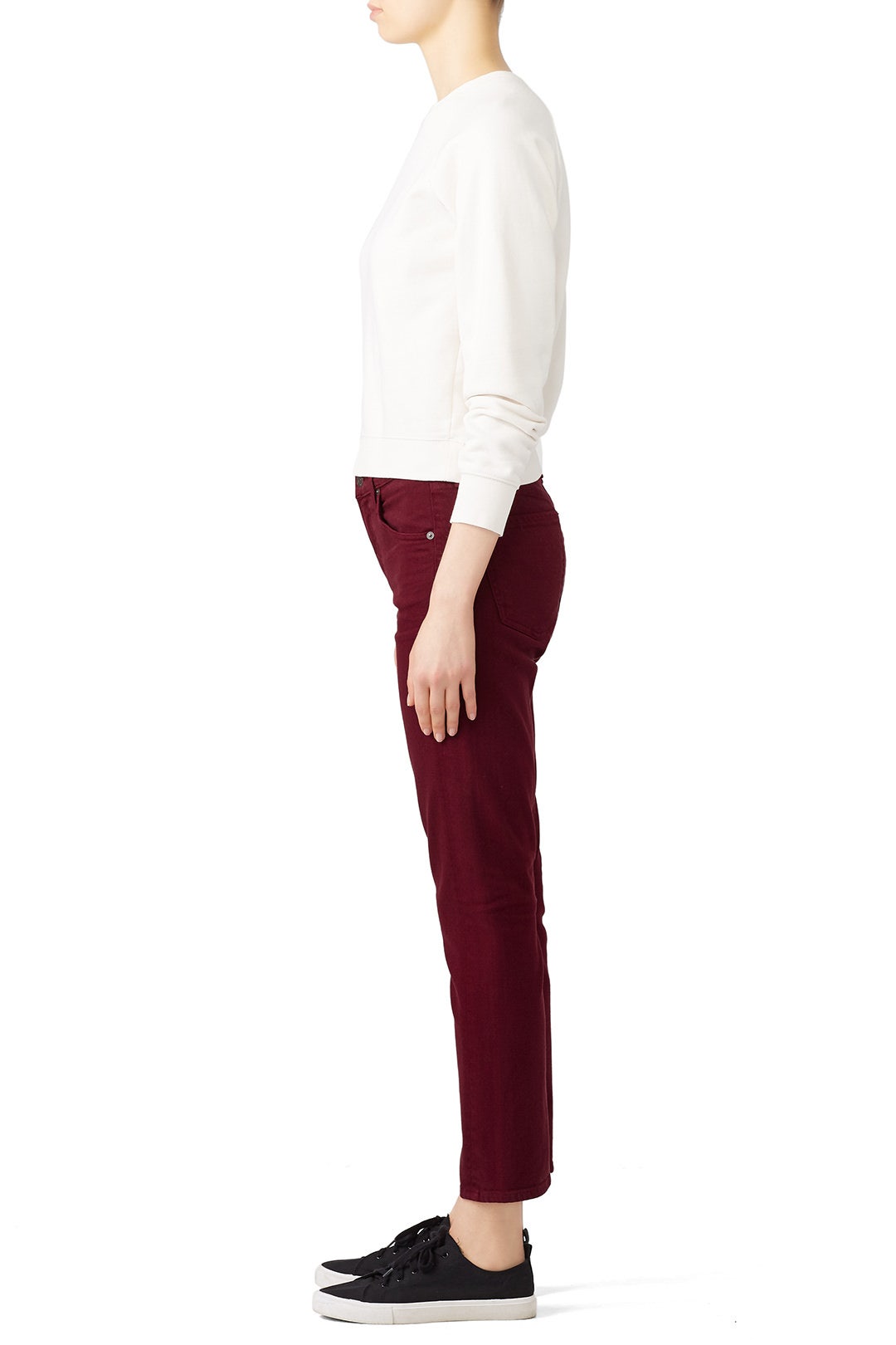 Red Elsa Mid Rise Jeans by Citizens of Humanity 1