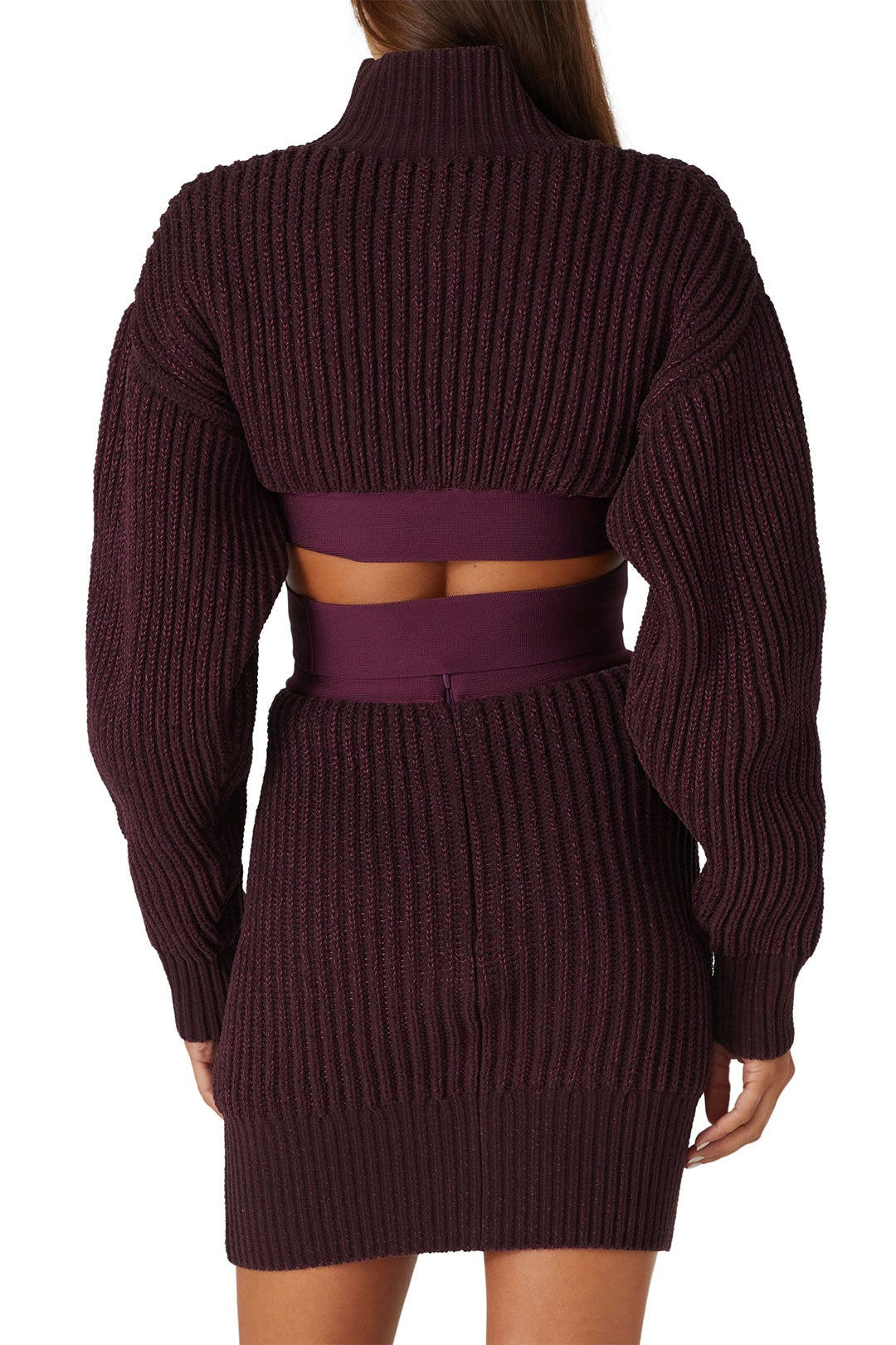 Red Chunky Crop Top by Hervé Léger 2