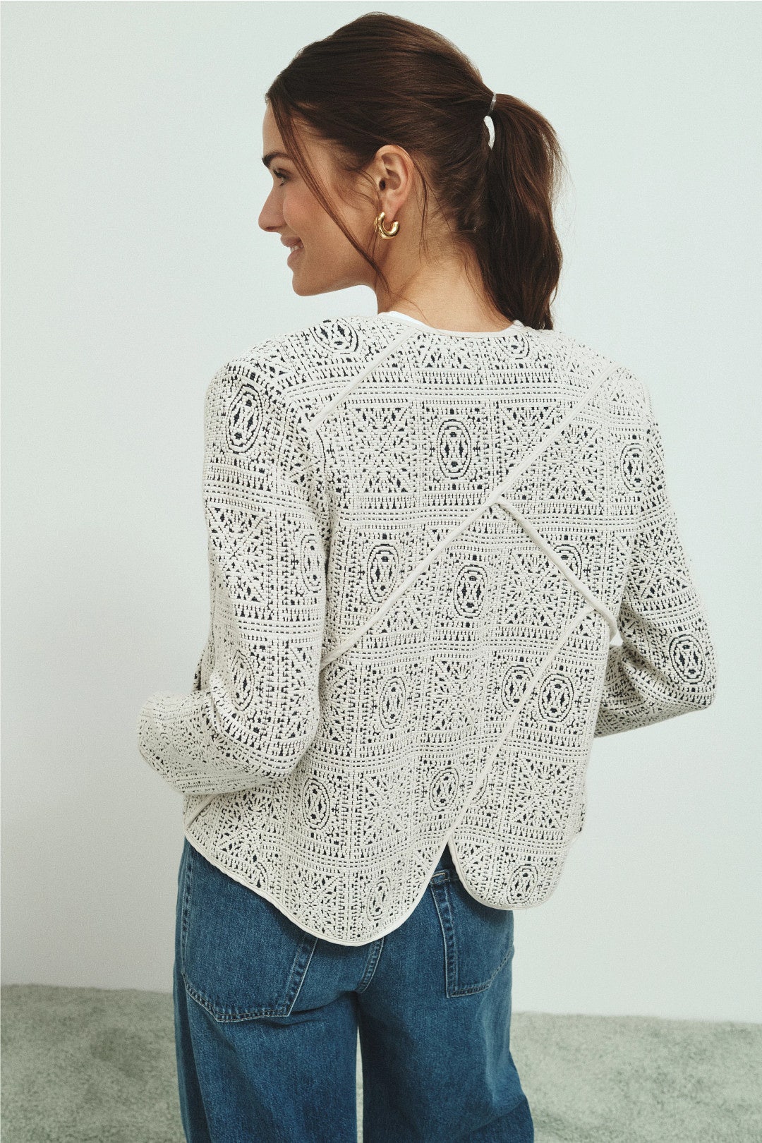 Tapestry Knit Jacket by NIC + ZOE 2