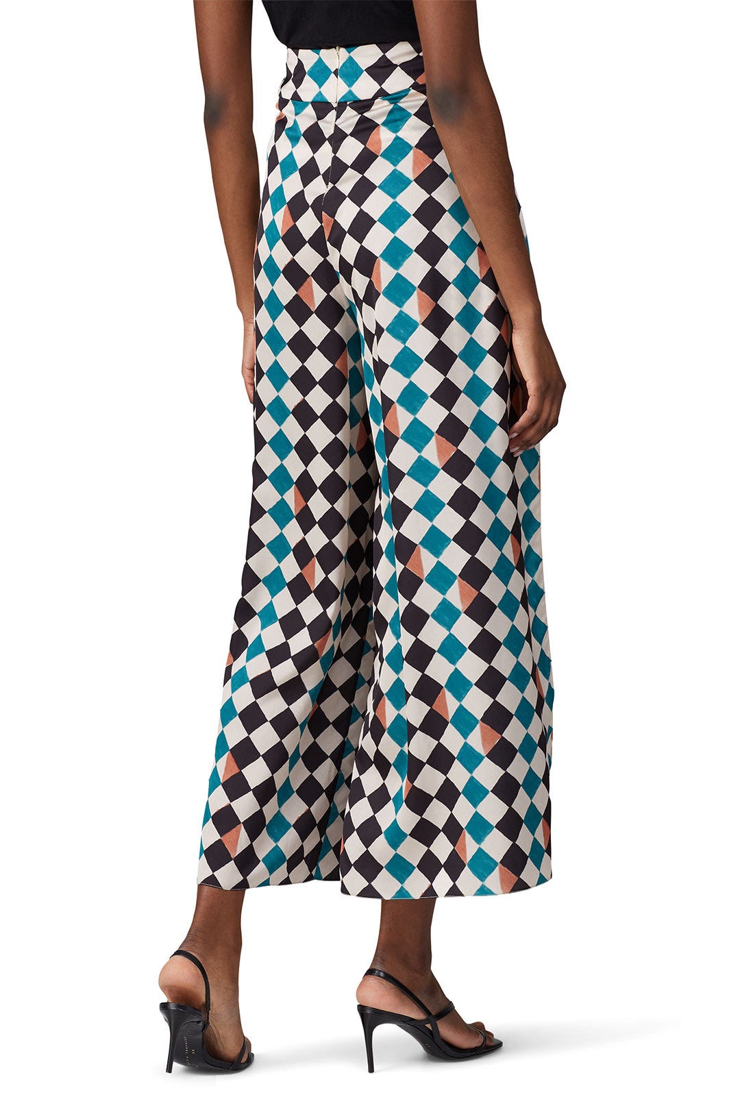 Check Print Tie Waist Pants by PatBO 2