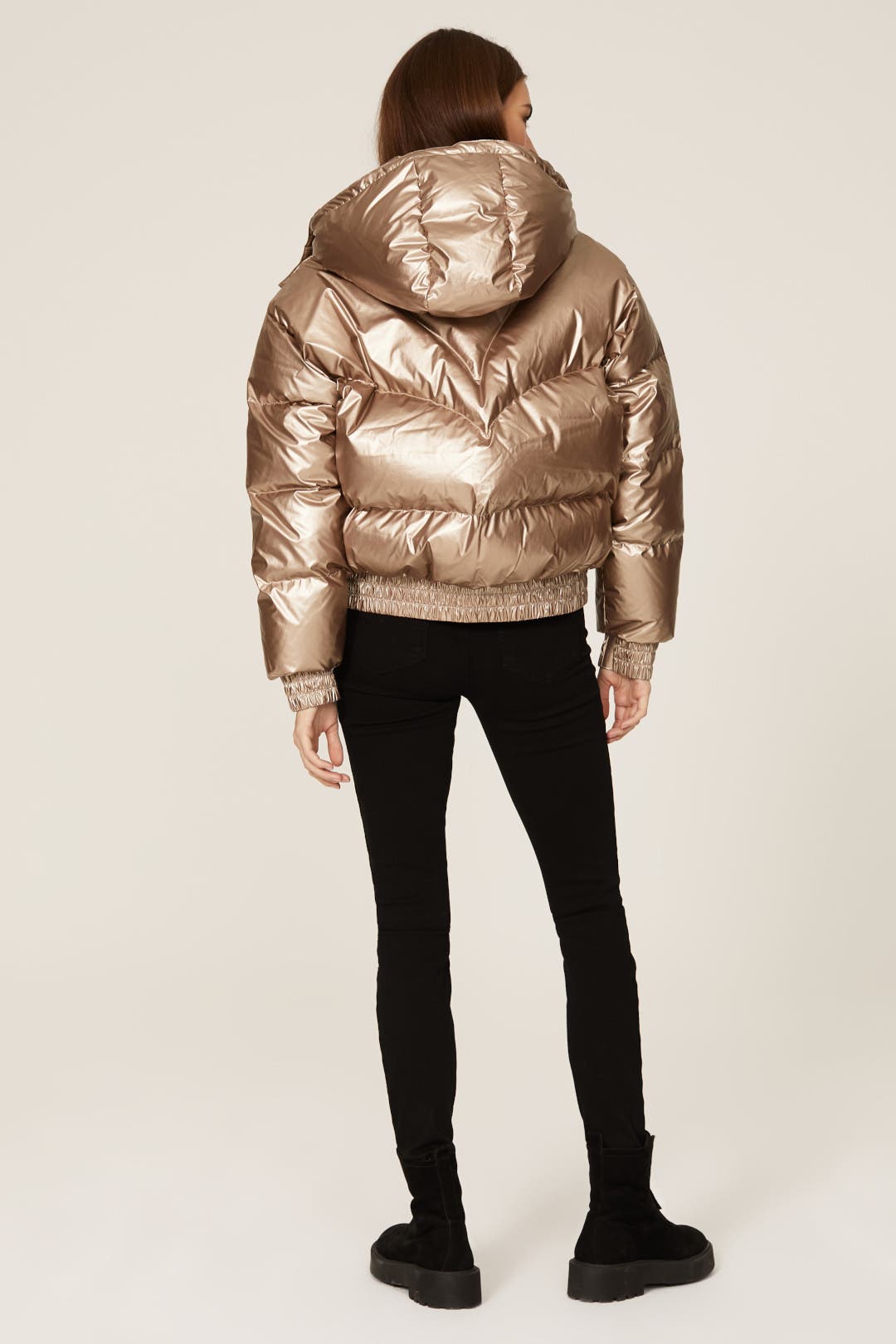 Mika Metallic Puffer by AllSaints | Rent the Runway