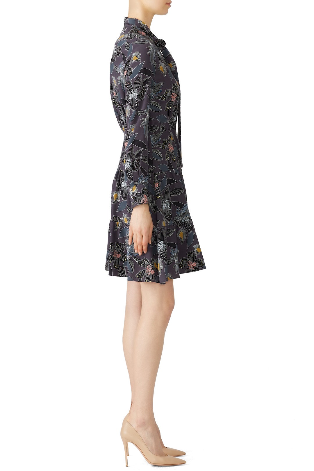 Tie Floral Dress by Becken 1