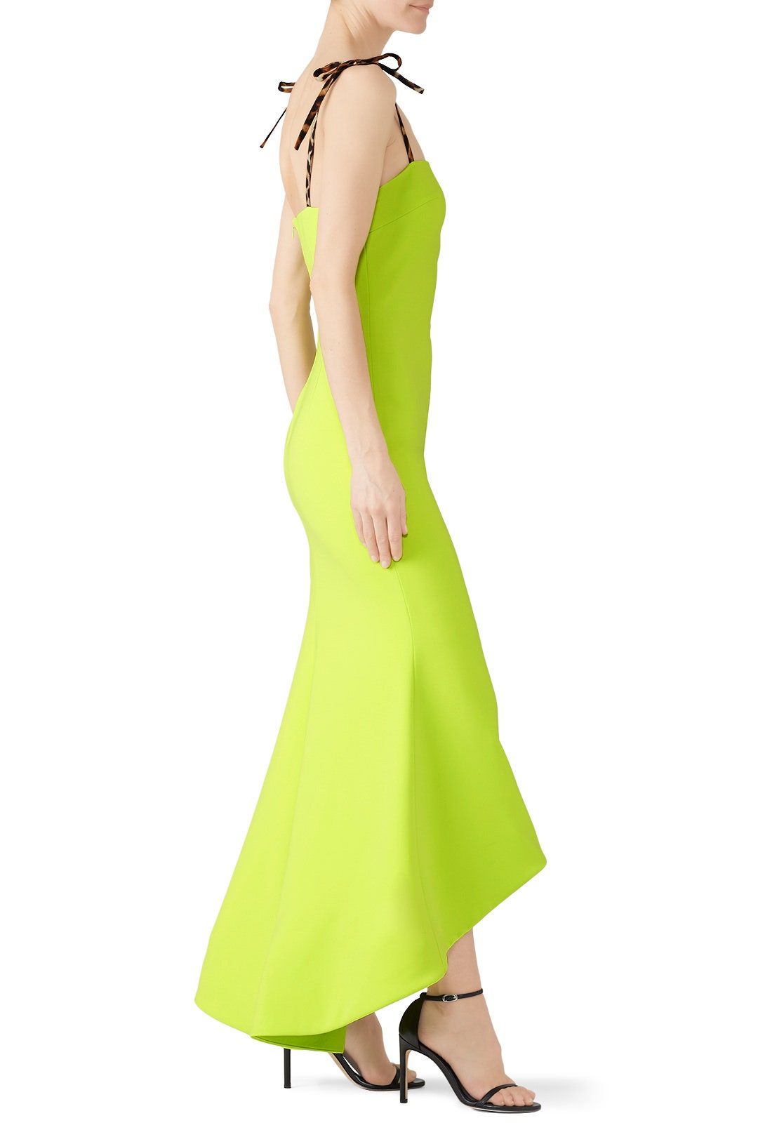 Leopard Ties Green Sheath by Christian Siriano 2