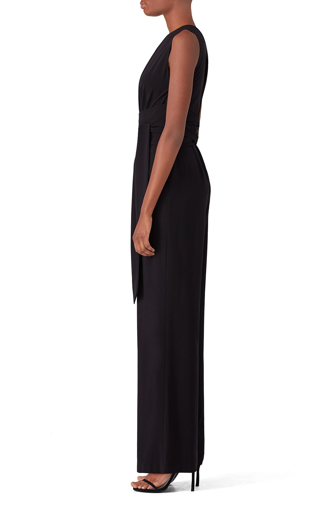 Black Wide Leg Jumpsuit by HALSTON 2