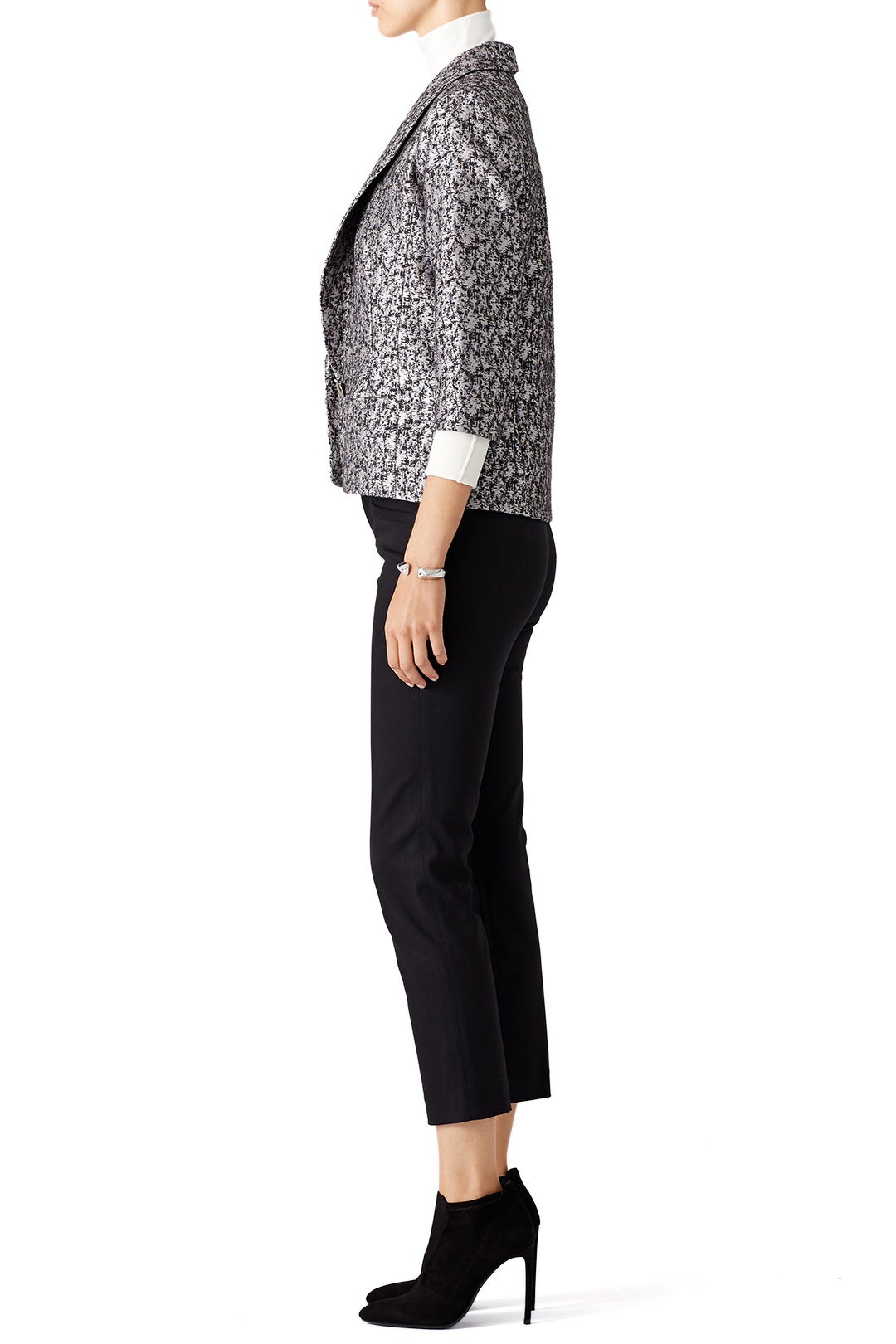 Silver Jacquard Blazer by Paper Crown 2