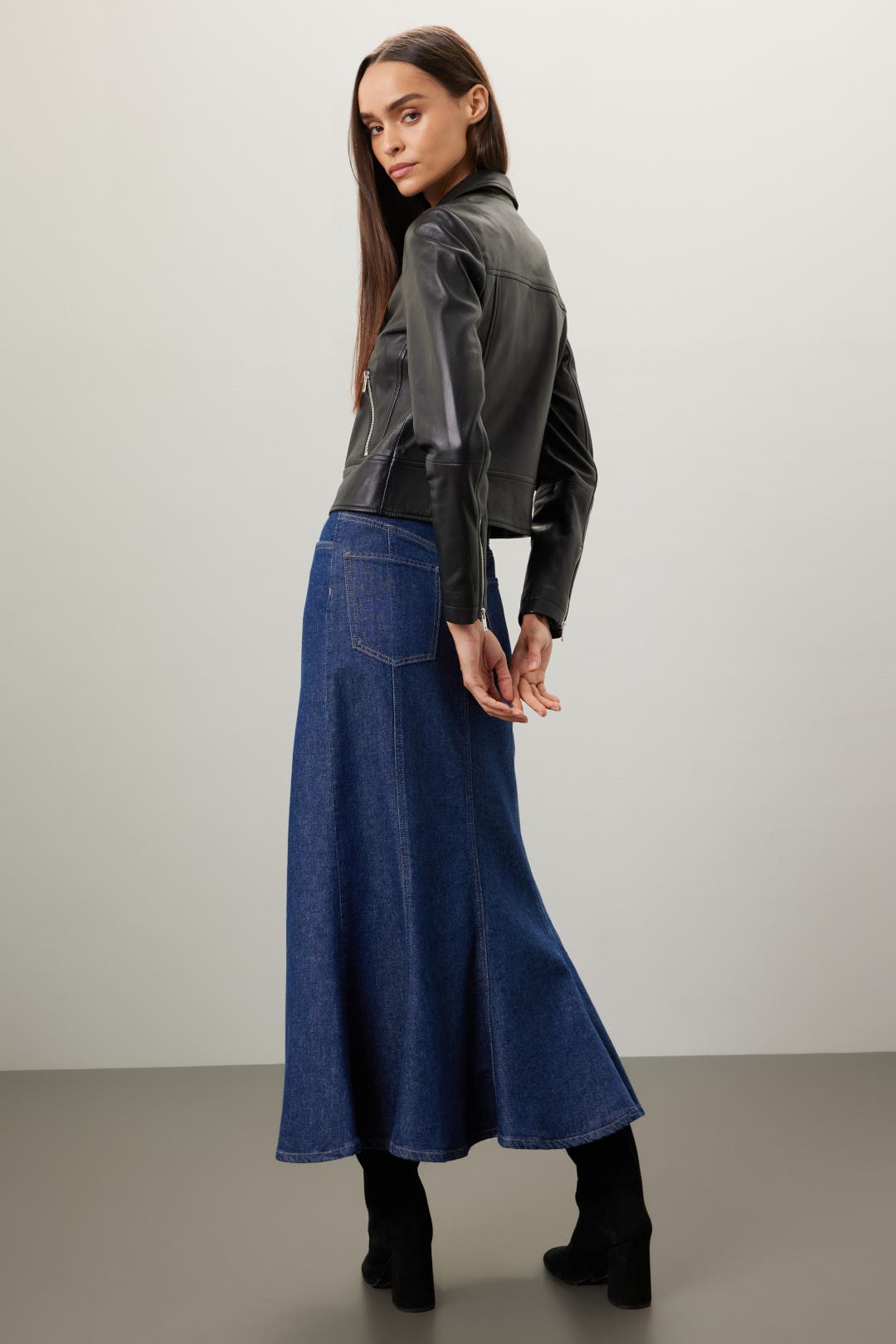 Mini Snap Leather Moto Jacket by Slate & Willow | Rent the Runway