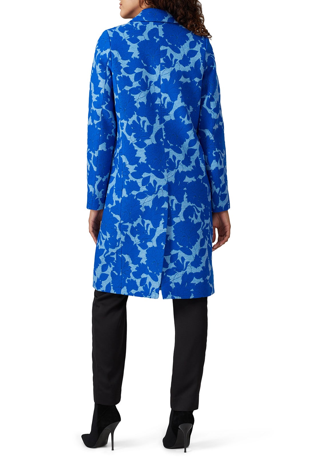 Blue Floral Coat by Victoria Victoria Beckham 1