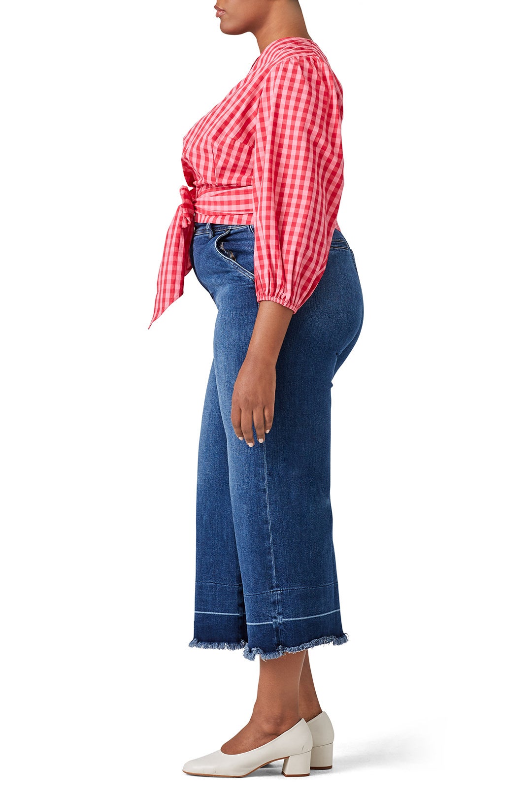 Gingham Wrap Top by Draper James X ELOQUII 2