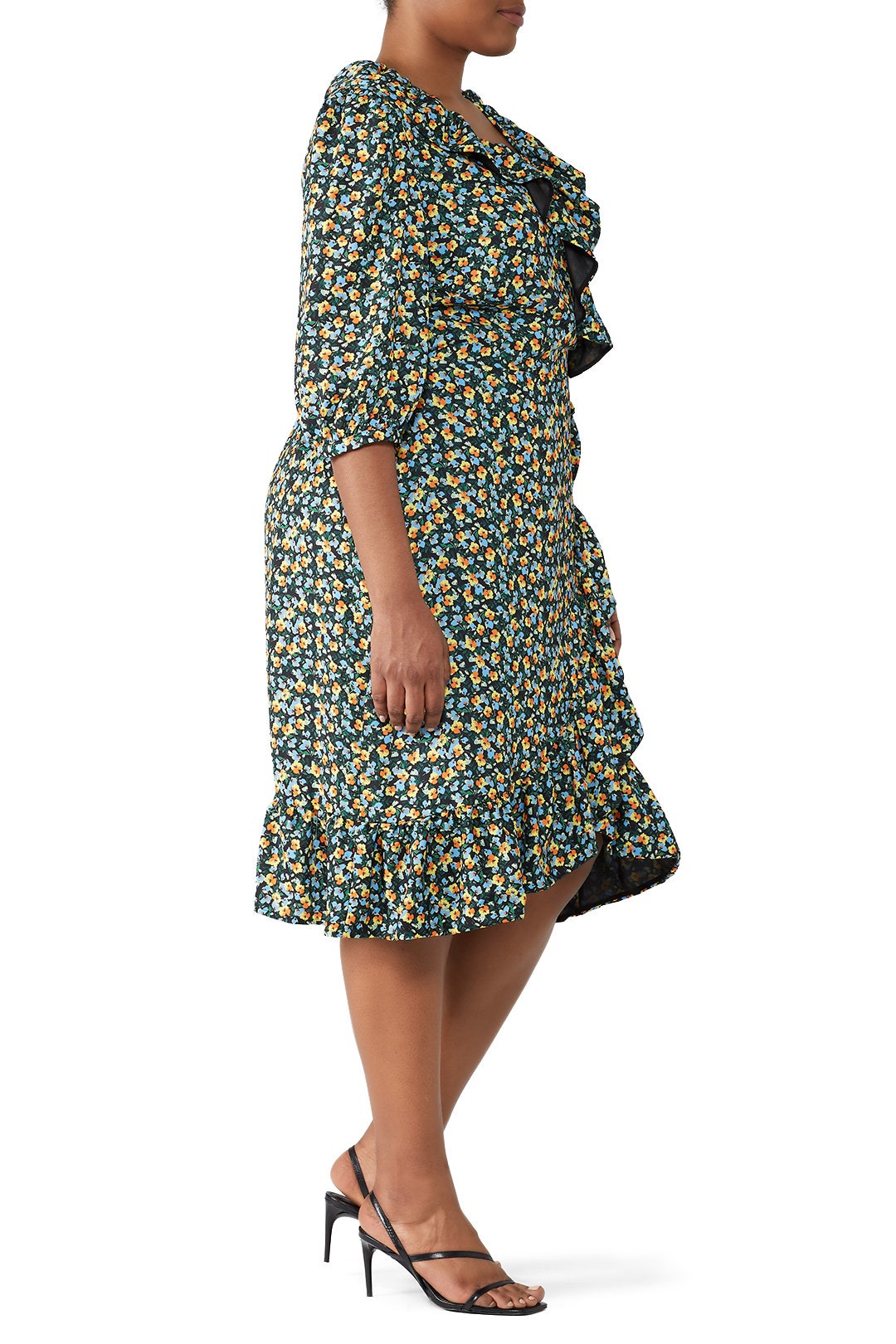 slim fit dress slacks Green Flowy Rayon Maxi Dress main image 0