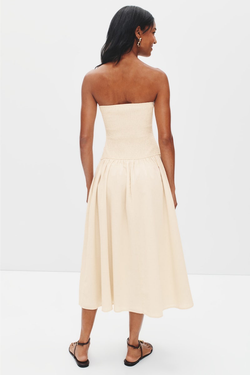 Strapless Ruched Detail Midi Dress by Moon River - Photo 2