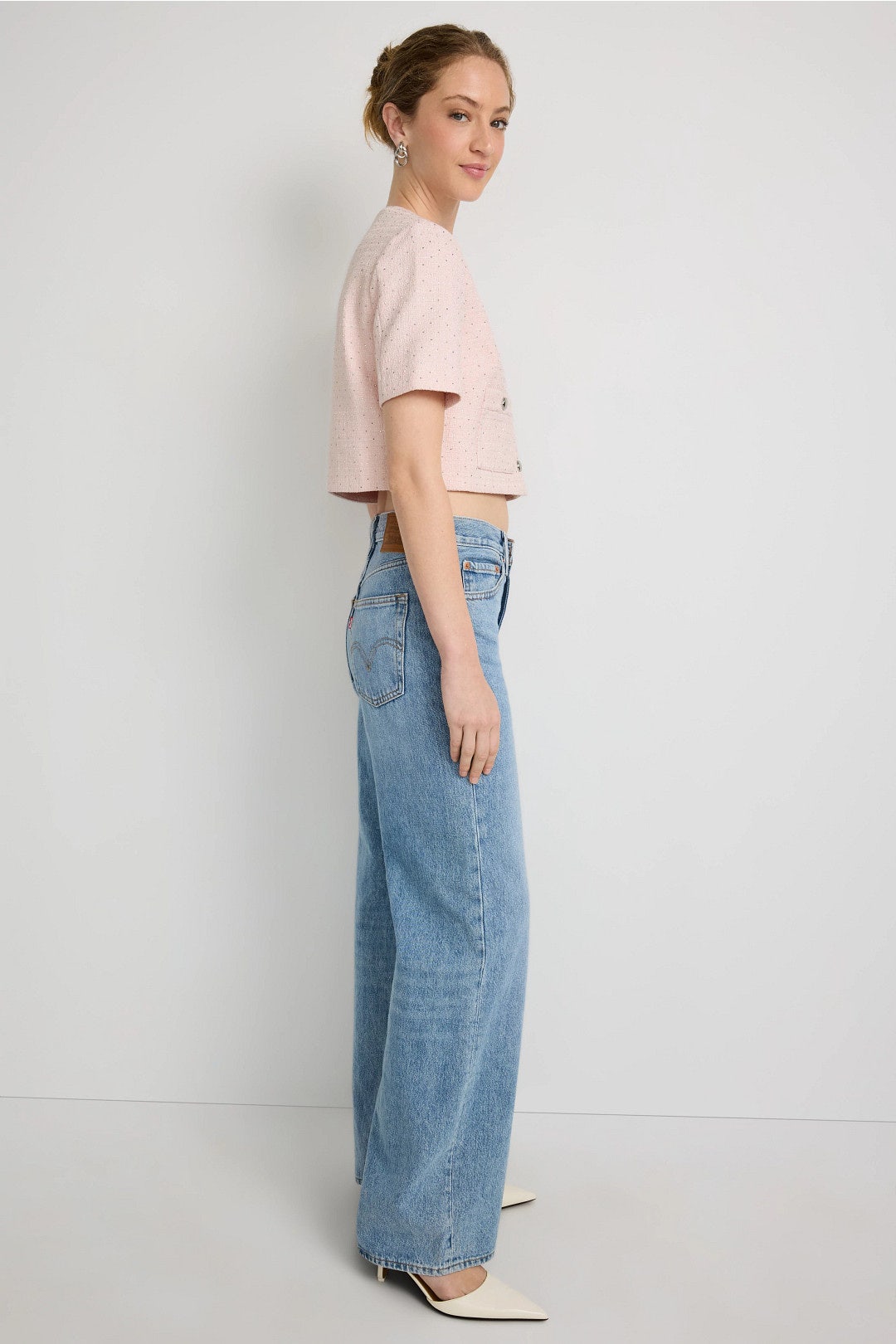 Short Sleeve Collarless Jacket by Maje 1