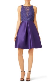 Purple Mikado Dress by ML Monique Lhuillier