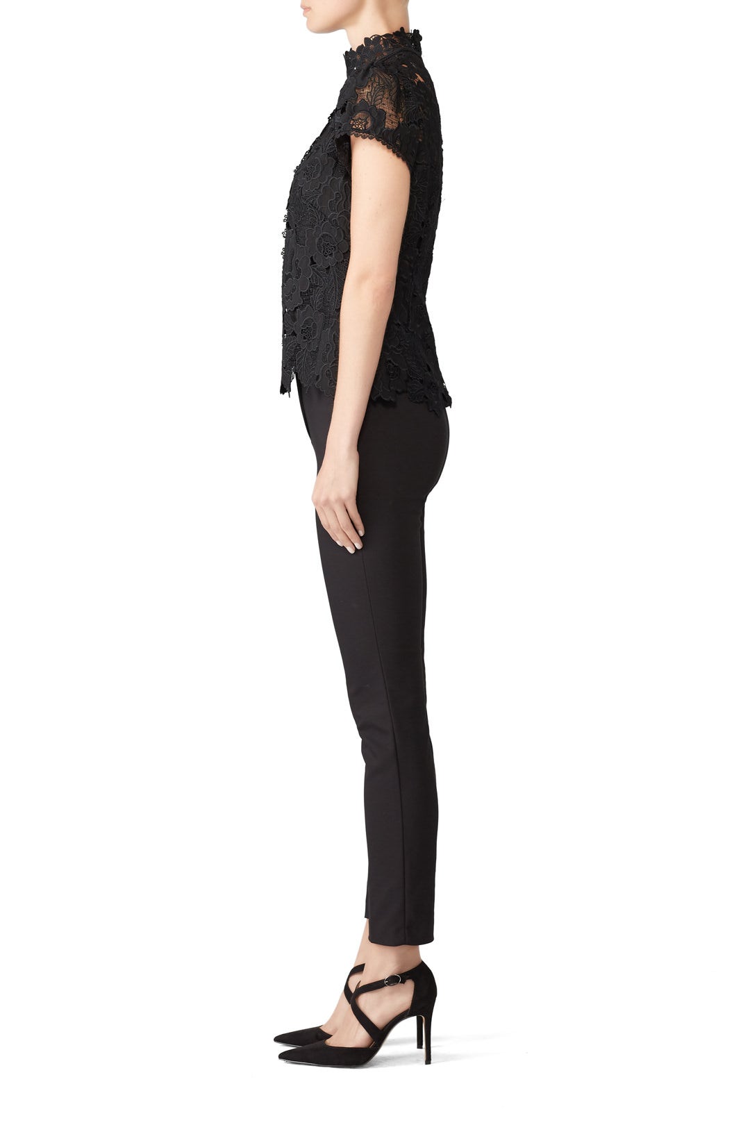 Black Lace Flower Top by Nanette Lepore 2