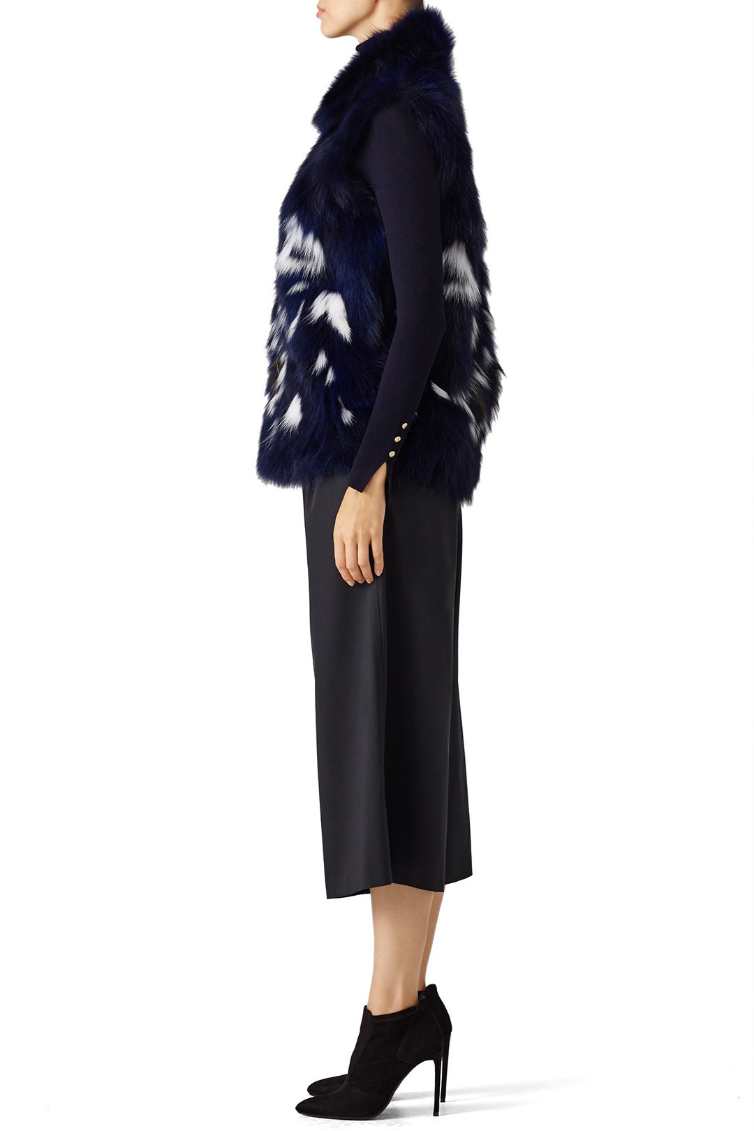 Navy Multi Vest by Adrienne Landau 1