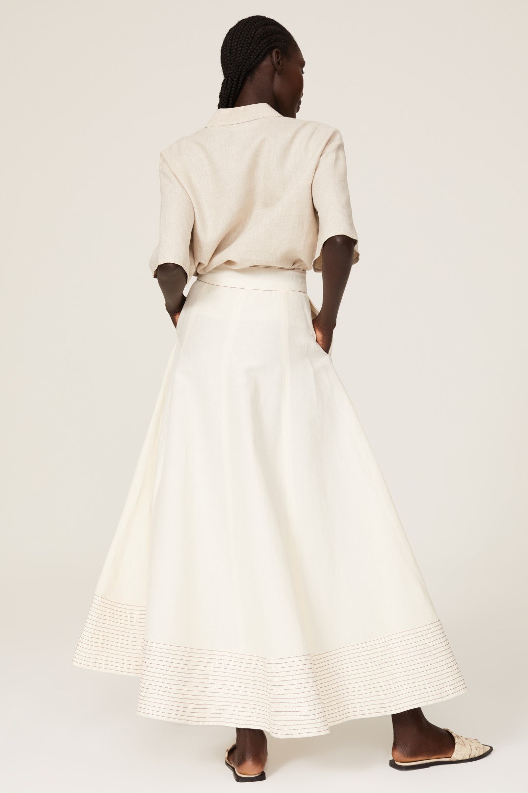 Long Belted Skirt by Benjamin Benmoyal 2