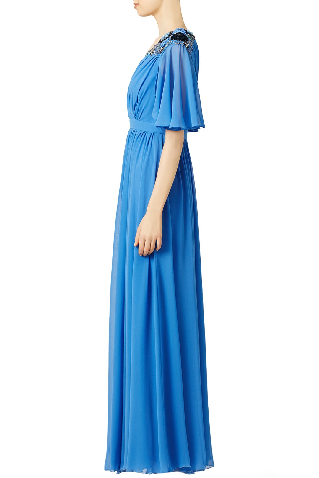Blue Lupita Gown by Badgley Mischka 2