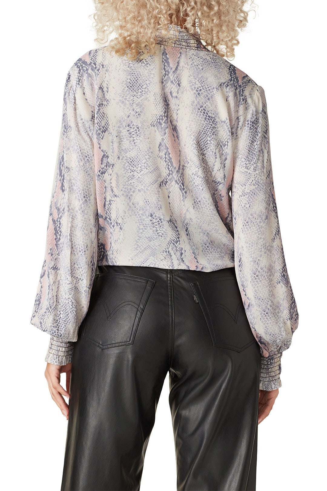 Snake Print Front Tie Top by Fifteen Twenty 2