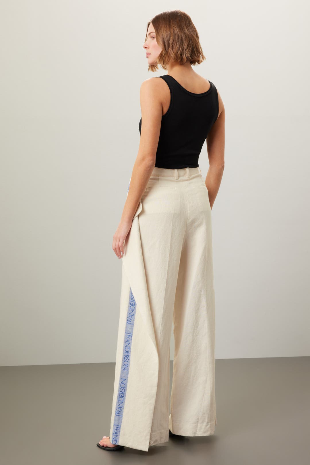パンツ J W ANDERSON Logo band panel pants JW Anderson Side Panel Trousers - Navy – The Frankie Shop