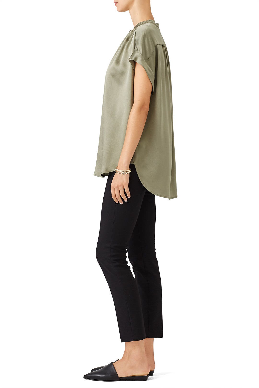 Sage Shirred Blouse by VINCE. 1