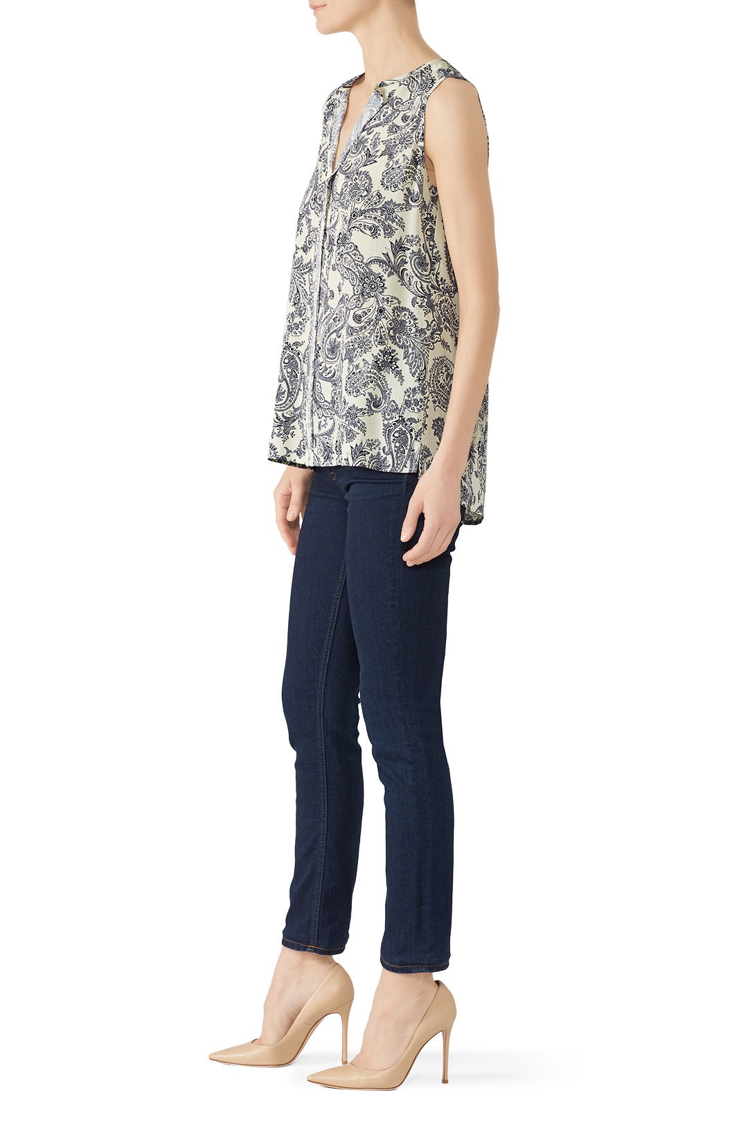 Paisley Lily Pleated Back Top by B Collection by Bobeau 1