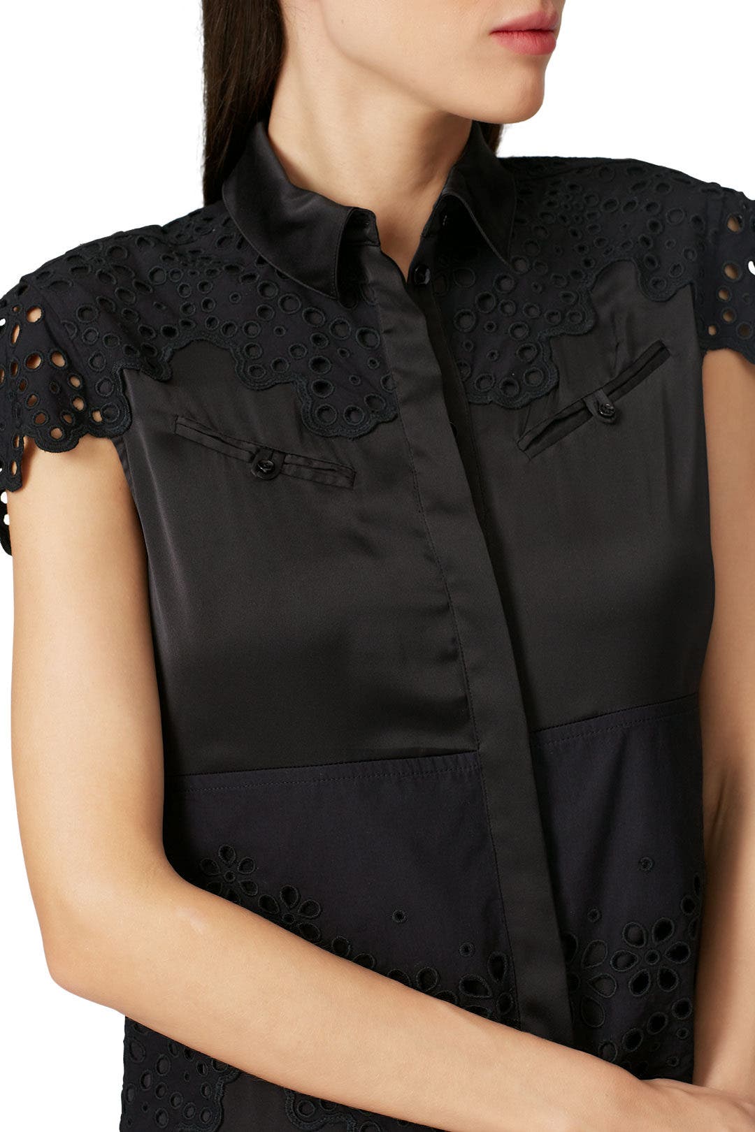 Eyelet Sleeve Dress by Rabanne 1