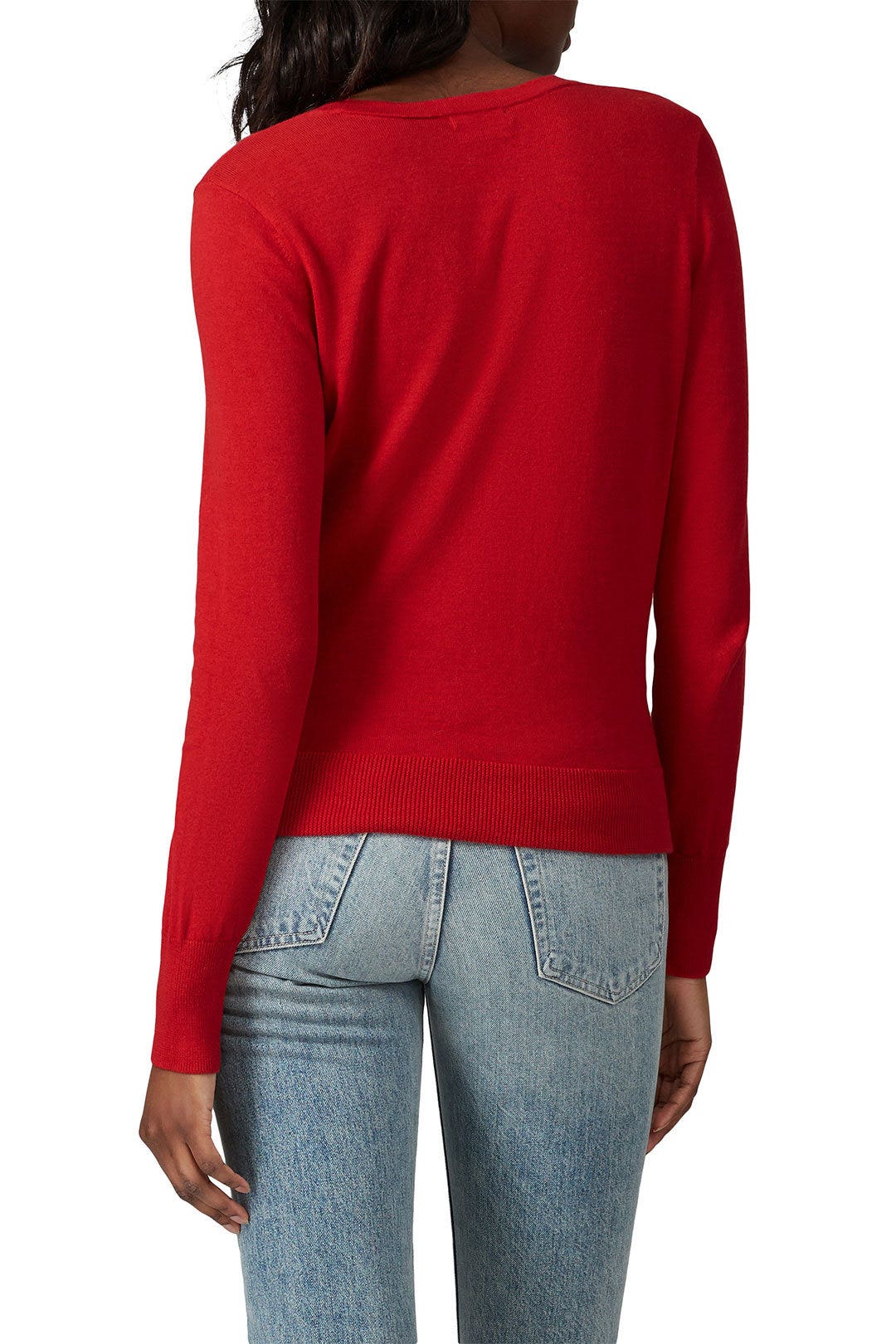 Red Surplice Sweater by Halogen 1