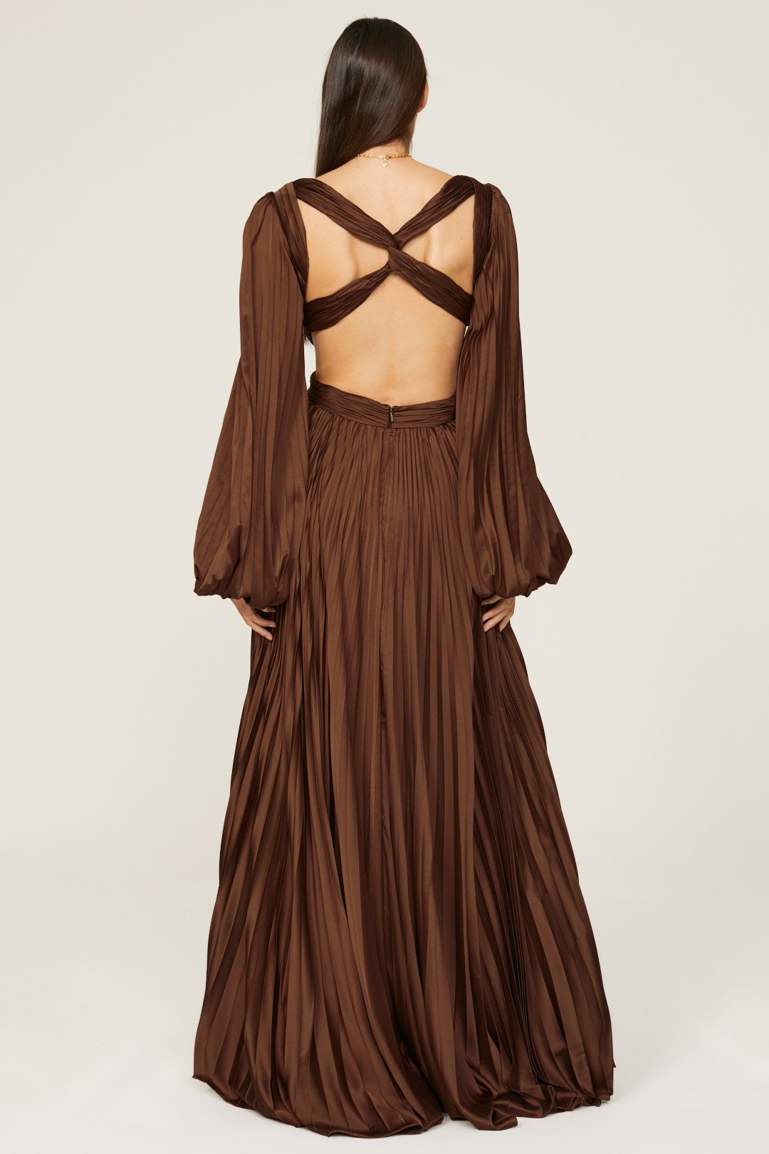 Pleated Cutout Gown by Ieena for Mac Duggal 2